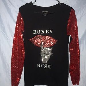 HoneyHush Sequin top.